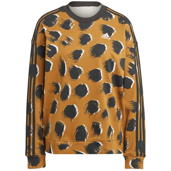 adidas Essentials 3 Stripes Animal Print Dames Sweater